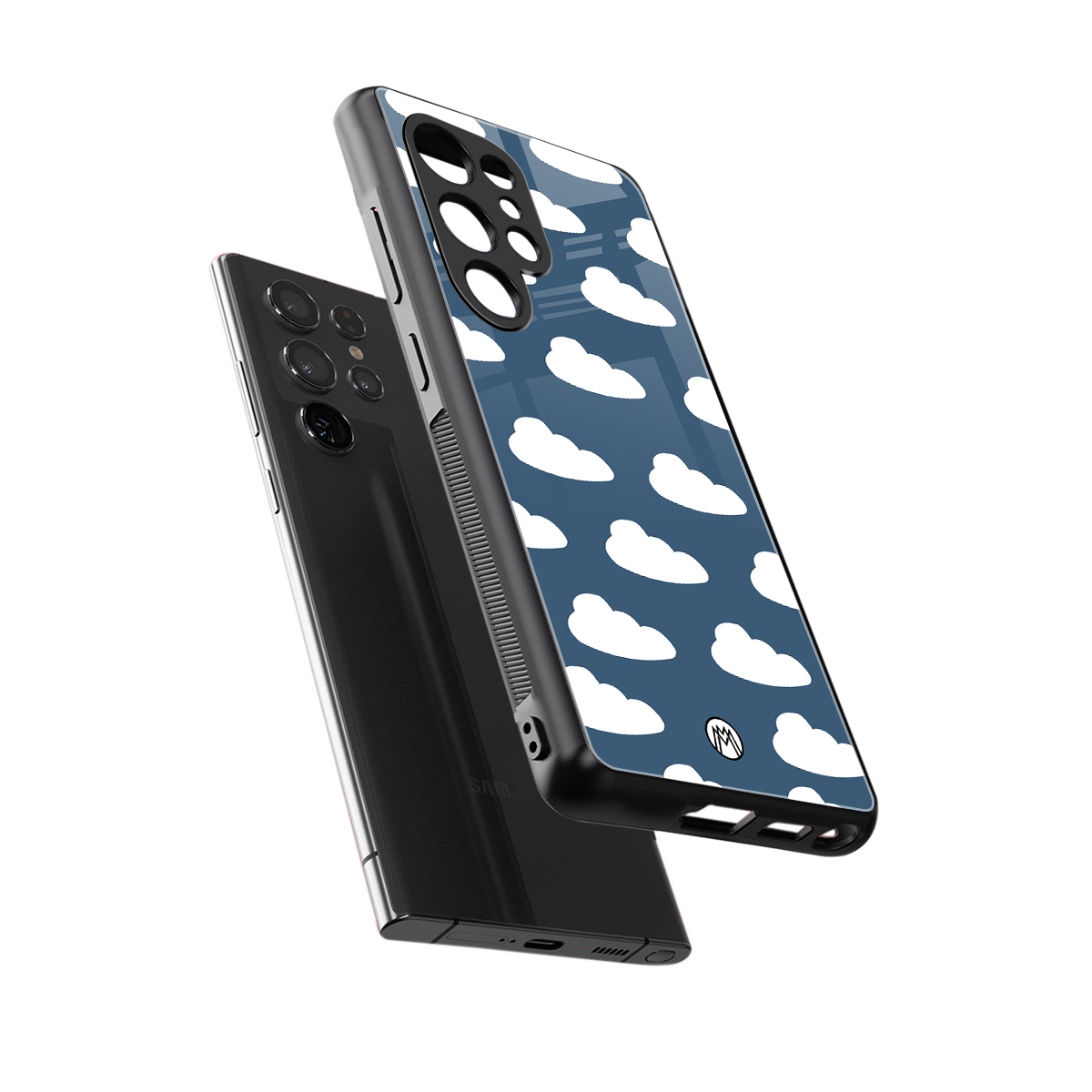 clouds back phone cover | glass case for samsung galaxy s25 ultra