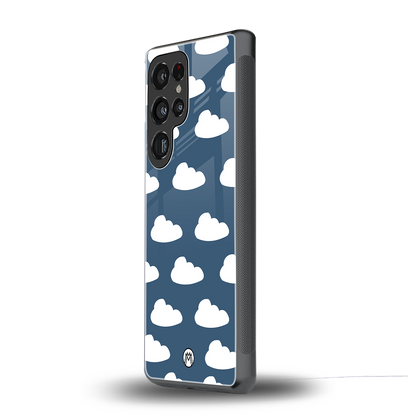 clouds back phone cover | glass case for samsung galaxy s25 ultra
