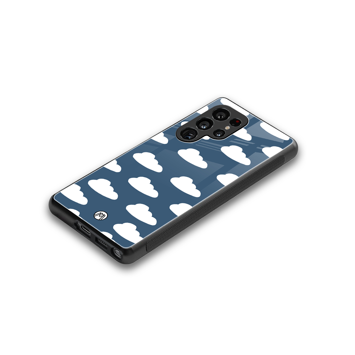 clouds back phone cover | glass case for samsung galaxy s25 ultra