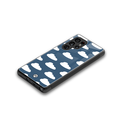 clouds back phone cover | glass case for samsung galaxy s25 ultra