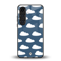 clouds back phone cover | glass case for samsung galaxy s25