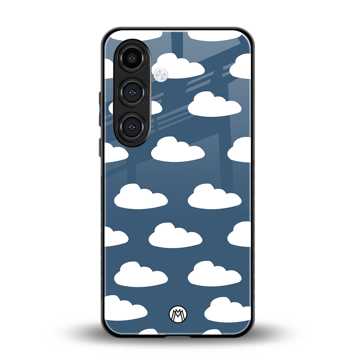 clouds back phone cover | glass case for samsung galaxy s24 plus