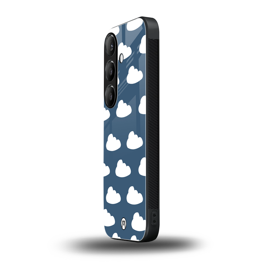 clouds back phone cover | glass case for samsung galaxy s24 fe
