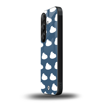 clouds back phone cover | glass case for samsung galaxy s24 fe