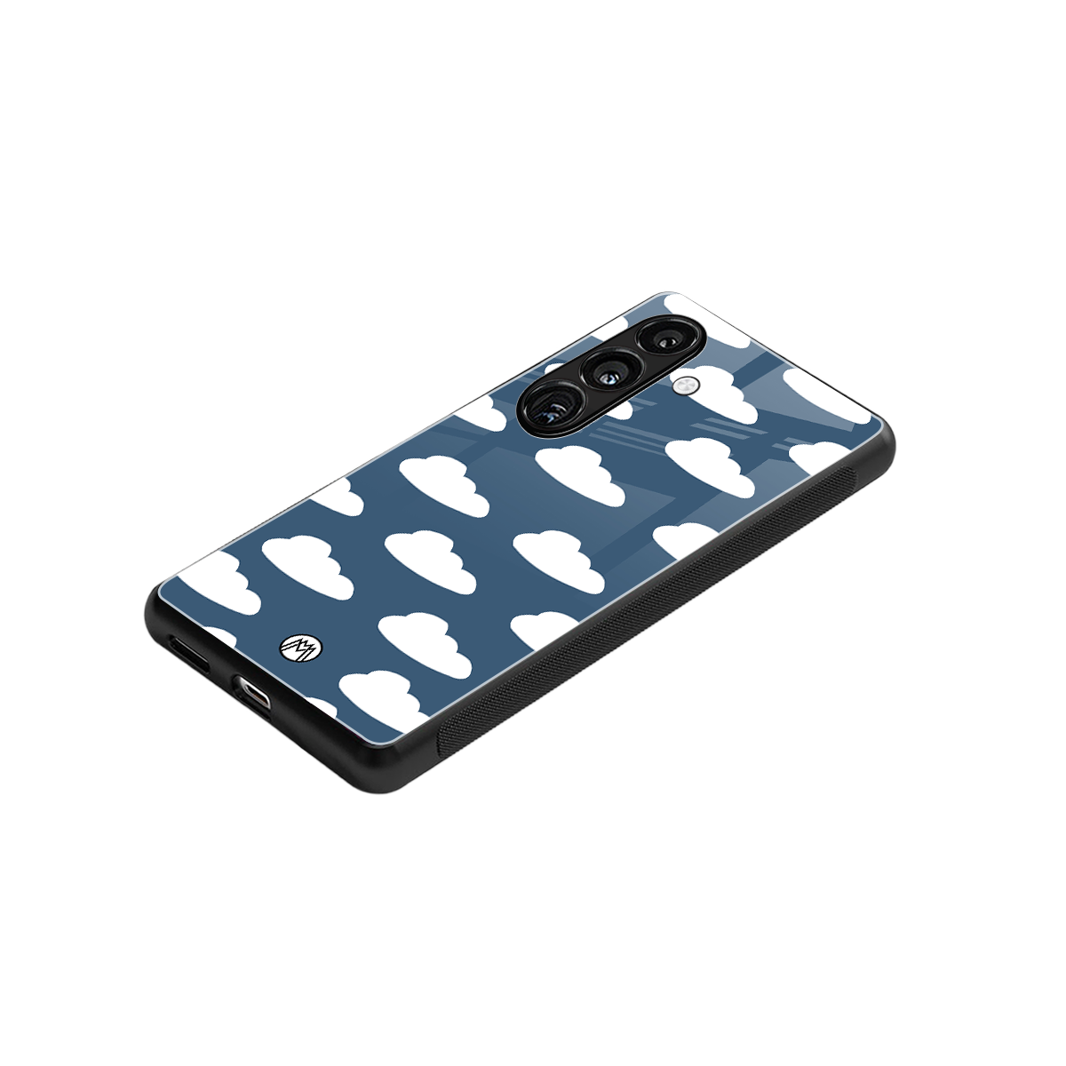 clouds back phone cover | glass case for samsung galaxy s24 fe