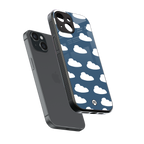 clouds back phone cover | glass case for iphone 15