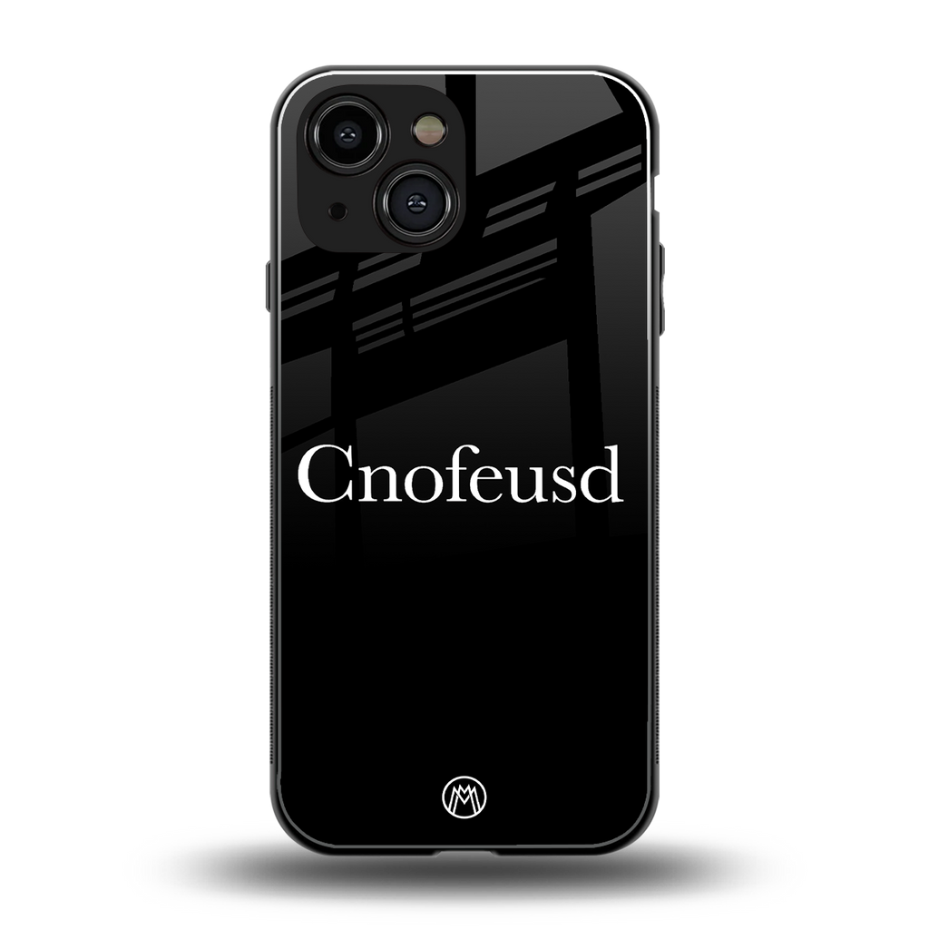 cnofeusd confused black back phone cover | glass case for iphone 13 mini