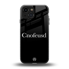 cnofeusd confused black back phone cover | glass case for iphone 13 mini