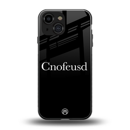 cnofeusd confused black back phone cover | glass case for iphone 13 mini