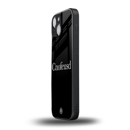 cnofeusd confused black back phone cover | glass case for iphone 13 mini