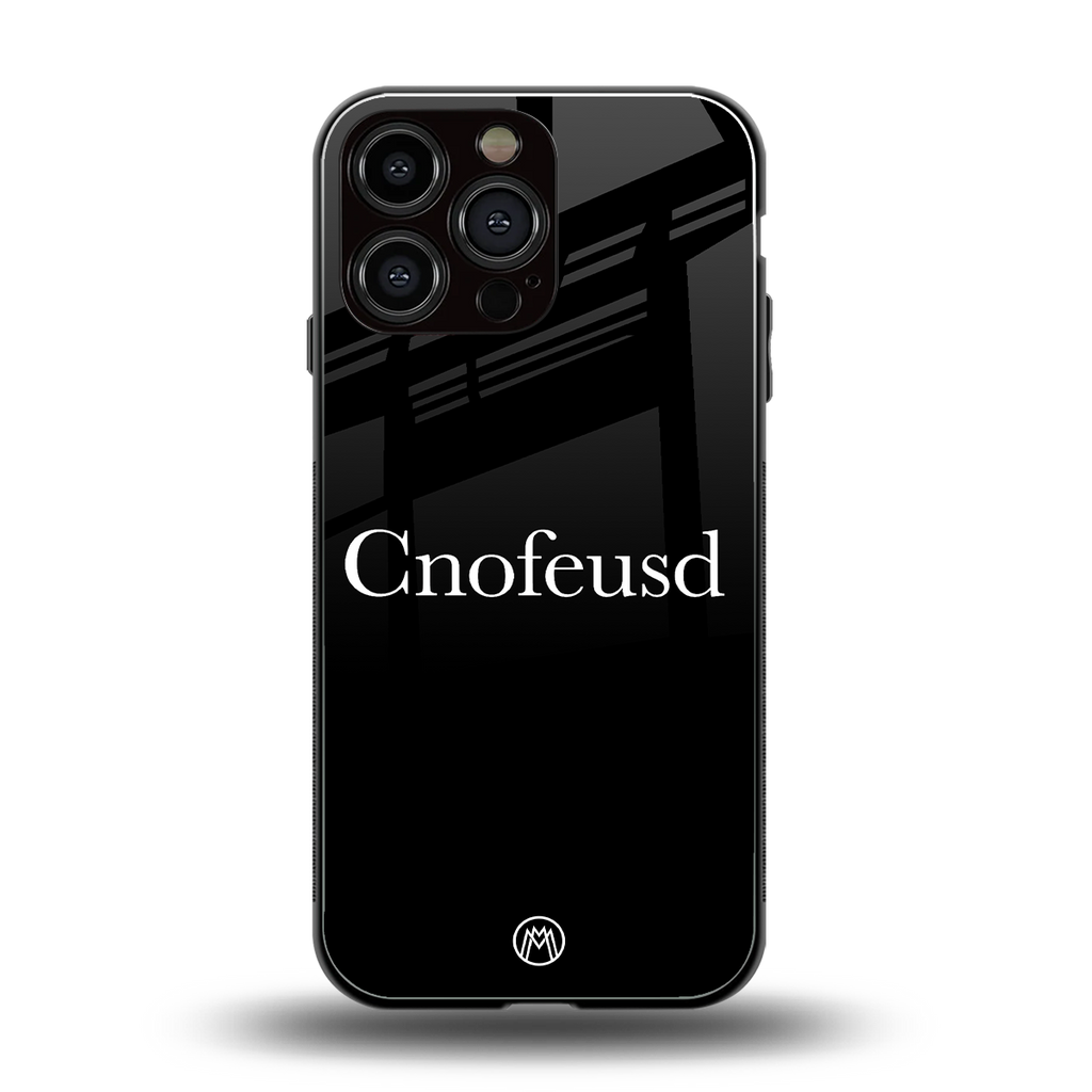 cnofeusd confused black back phone cover | glass case for iphone 13 pro max