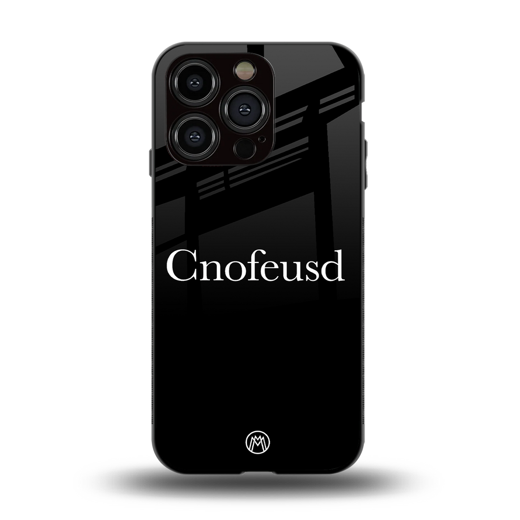 cnofeusd confused black back phone cover | glass case for iphone 13 pro