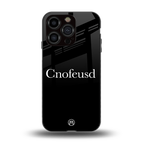 cnofeusd confused black back phone cover | glass case for iphone 13 pro