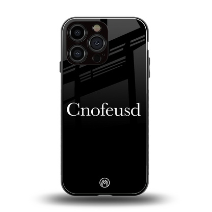 cnofeusd confused black back phone cover | glass case for iphone 14 pro max