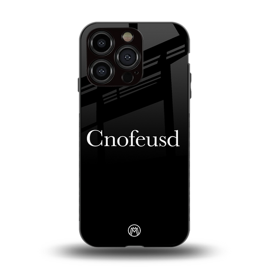 cnofeusd confused black back phone cover | glass case for iphone 15 pro