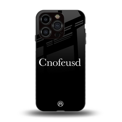 cnofeusd confused black back phone cover | glass case for iphone 14 pro