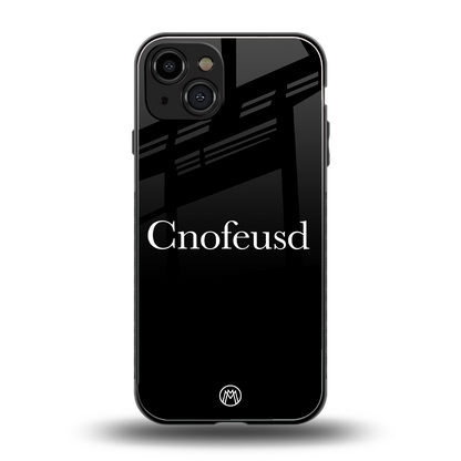 cnofeusd confused black back phone cover | glass case for iphone 15