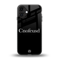 cnofeusd confused black back phone cover | glass case for iphone 16 plus