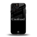 cnofeusd confused black back phone cover | glass case for iphone 16 pro max