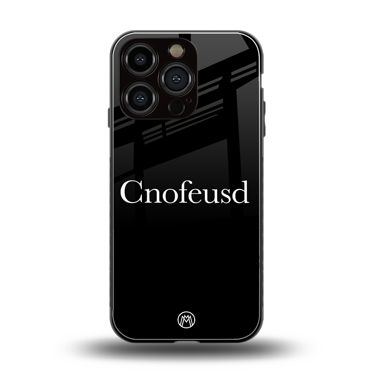 cnofeusd confused black back phone cover | glass case for iphone 16 pro