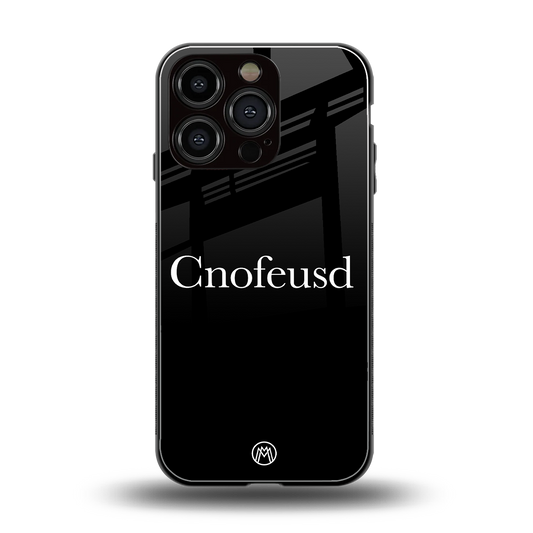 cnofeusd confused black back phone cover | glass case for iphone 16 pro