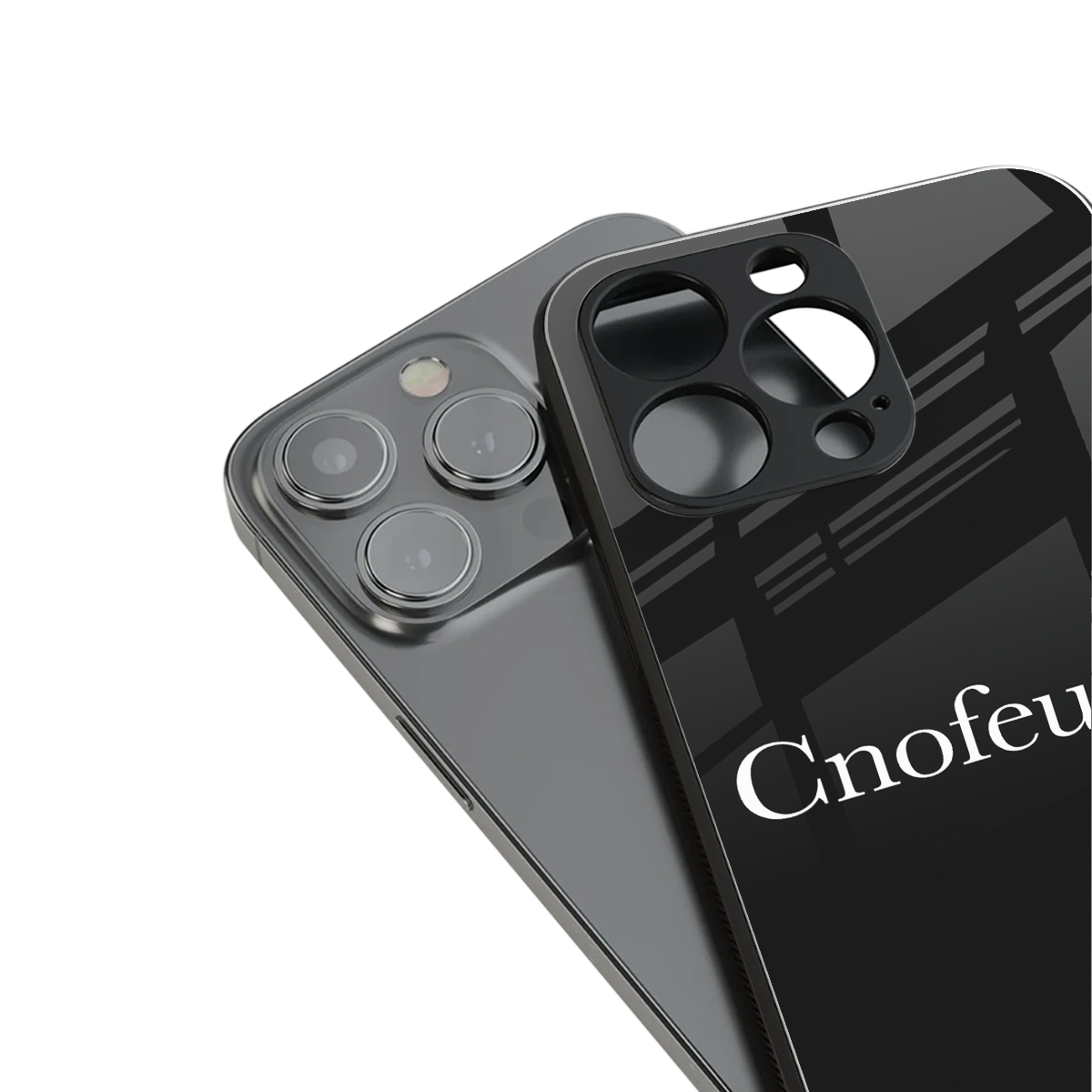 cnofeusd confused black back phone cover | glass case for iphone 15 pro