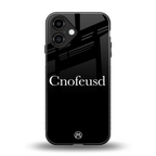 cnofeusd confused black back phone cover | glass case for iphone 16