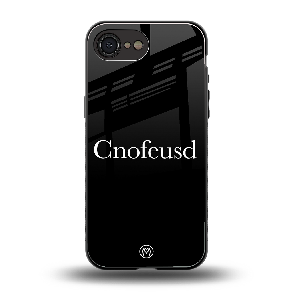 cnofeusd confused black back phone cover | glass case for iphone 16e