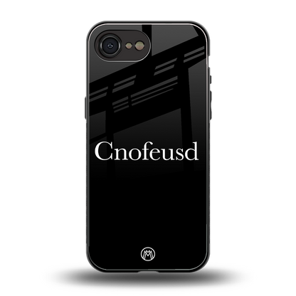 cnofeusd confused black back phone cover | glass case for iphone 16e