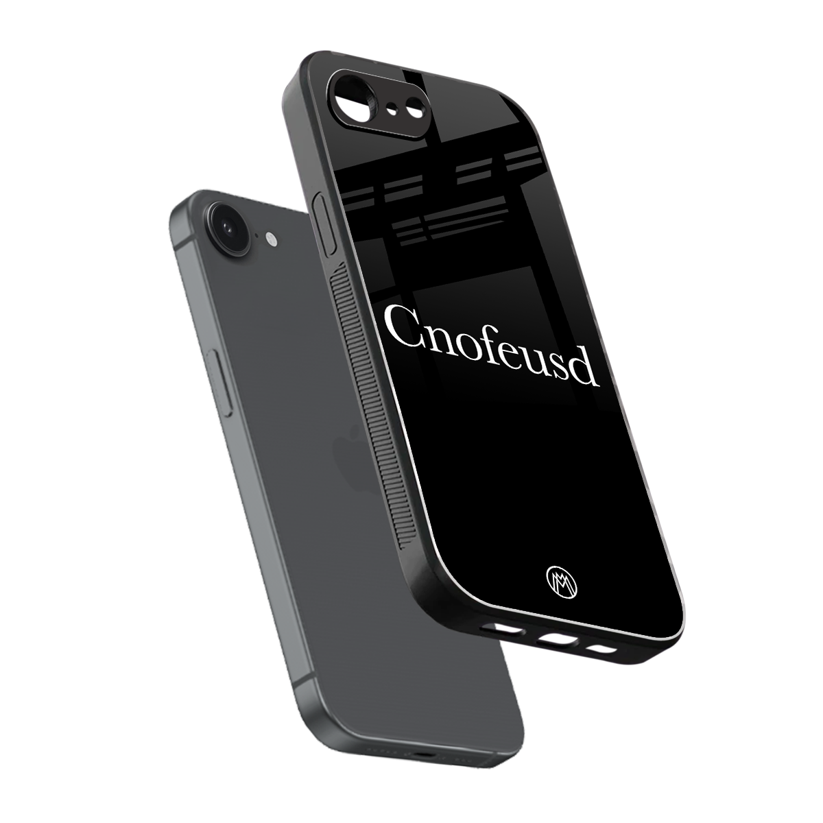 cnofeusd confused black back phone cover | glass case for iphone 16e