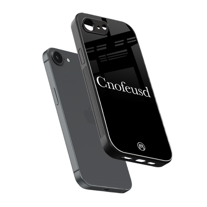 cnofeusd confused black back phone cover | glass case for iphone 16e