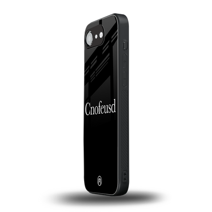 cnofeusd confused black back phone cover | glass case for iphone 16e