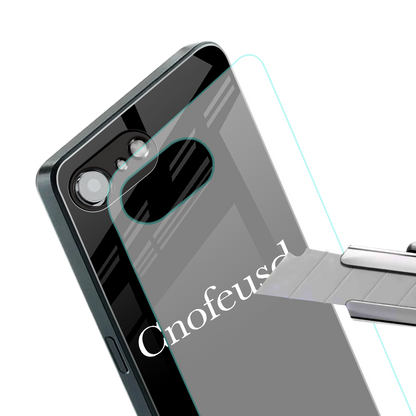 cnofeusd confused black back phone cover | glass case for iphone 16e