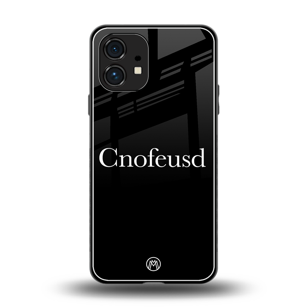 cnofeusd confused black back phone cover | glass case for nothing phone 1