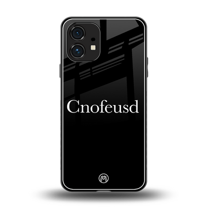 cnofeusd confused black back phone cover | glass case for nothing phone 1