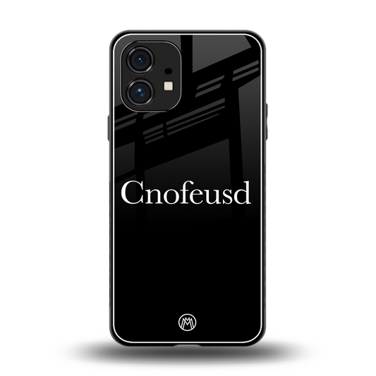 cnofeusd confused black back phone cover | glass case for nothing phone 1