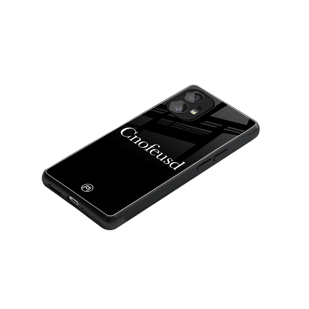 cnofeusd confused black back phone cover | glass case for nothing phone 1