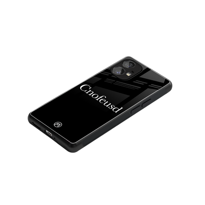 cnofeusd confused black back phone cover | glass case for nothing phone 1