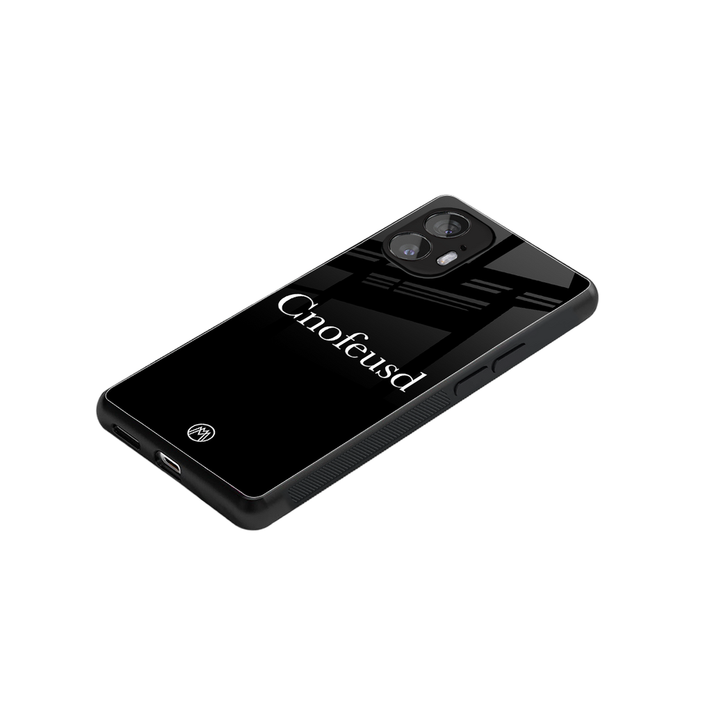 cnofeusd confused black back phone cover | glass case for nothing phone 2