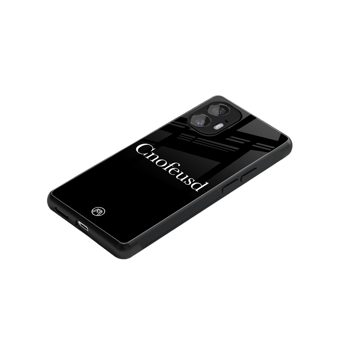 cnofeusd confused black back phone cover | glass case for nothing phone 2