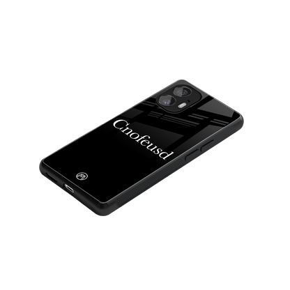 cnofeusd confused black back phone cover | glass case for nothing phone 2