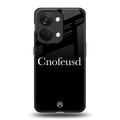 cnofeusd confused black back phone cover | glass case for oneplus nord 3