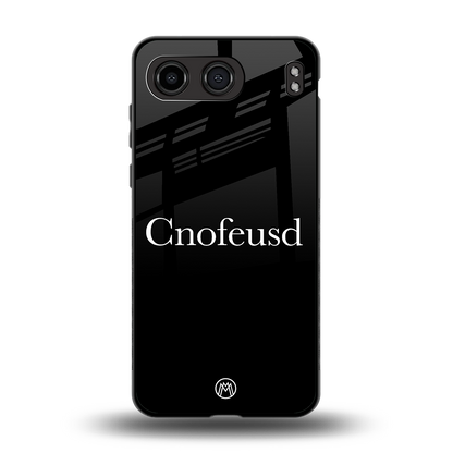 cnofeusd confused black back phone cover | glass case for oneplus nord 4