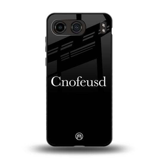 cnofeusd confused black back phone cover | glass case for oneplus nord 4