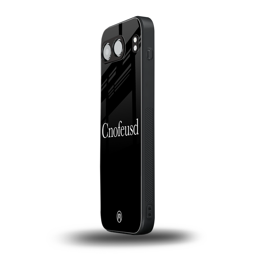cnofeusd confused black back phone cover | glass case for oneplus nord 4