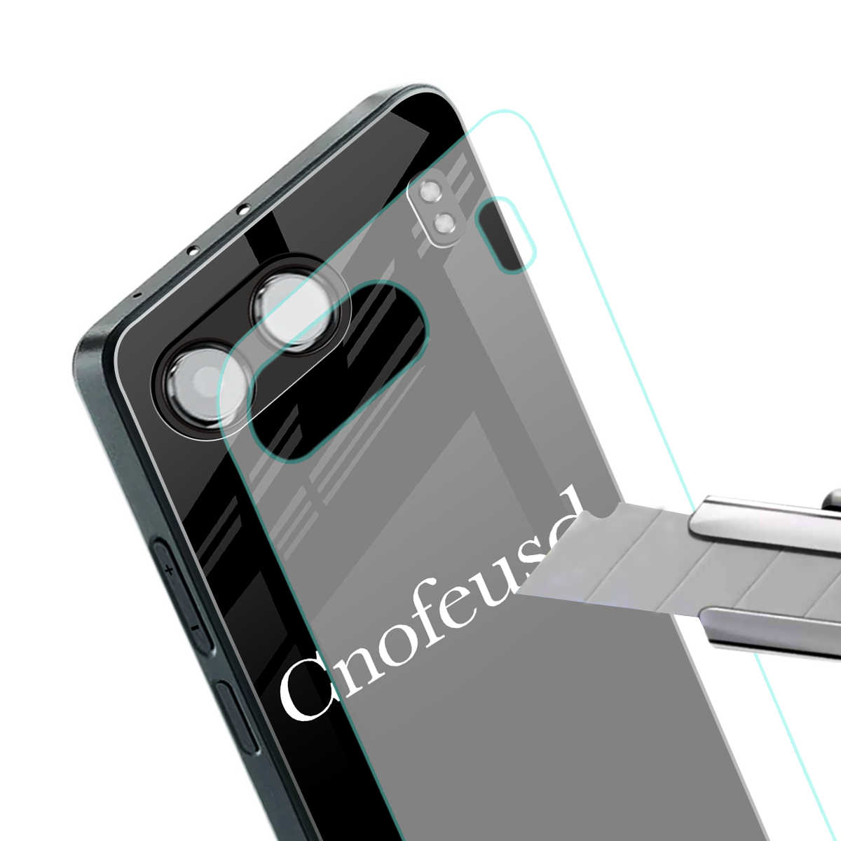 cnofeusd confused black back phone cover | glass case for oneplus nord 4
