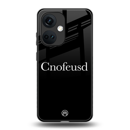 cnofeusd confused black back phone cover | glass case for oneplus nord ce 3