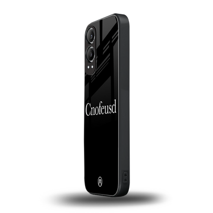 cnofeusd confused black back phone cover | glass case for oneplus nord ce 4 lite