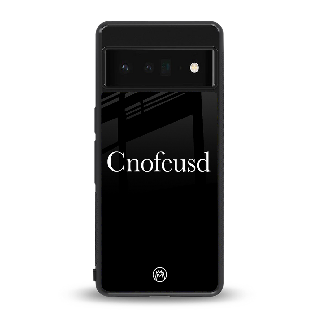 cnofeusd confused black back phone cover | glass case for google pixel 6 pro