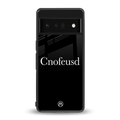 cnofeusd confused black back phone cover | glass case for google pixel 6 pro
